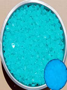 500pcs Glow In The Dark Plain Color Decorative Pebble - Blue - View 3