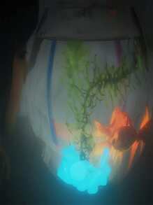 500pcs Glow In The Dark Plain Color Decorative Pebble - Blue - View 11