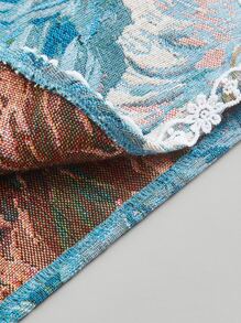 SHEIN MOD Top de tirantes con estampado floral ribete con encaje con cordón delantero - Multicolor - Ver 6