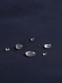 Surfspeed Men Letter Graphic Striped Trim Drawstring Waist Swim Trunks - Navy Blue - View 4