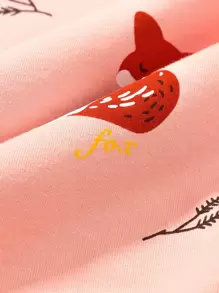 小女童卡通圖案保暖套頭衫 - 珊瑚粉 - 查看 3