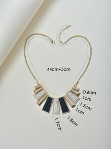 水鑽裝飾項鍊 - 彩色 - 查看 3