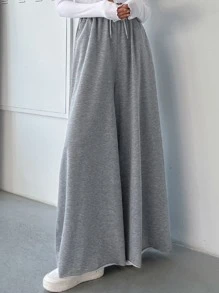 DAZY Quần thể thao nữ Dây kéo Túi màu trơn - Xám - Xem 8