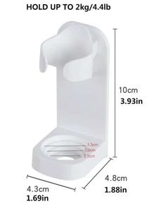 1pc Wall Mounted Electric Toothbrush Holder - White - View 2