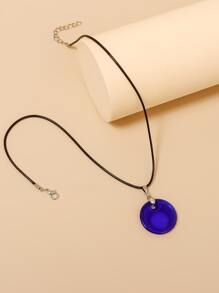 Evil Eye Pendant Necklace - Multicolor - View 2