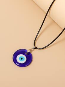 Evil Eye Pendant Necklace - Multicolor - View 3