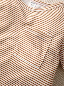 SHEIN 小男童條紋圖案T恤和短褲 - 彩色 - 查看 6