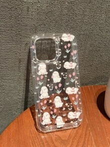 漫画 ウサギパターン カード挿入口 スマホケース - マルチカラー - チェックする 2