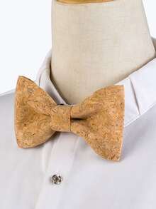 Hombres corbata de lazo - Amarillo Mostaza - Ver 3