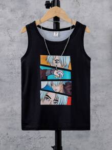 Chicos Top tank con estampado de figura - Negro - Ver 1