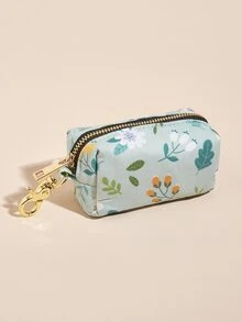 1 pieza Dispensador de bolsas para caca de mascotas con patrón de flor - Verde - Ver 3