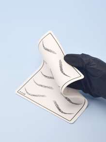 1pc Silicone Eyebrow Tattoo Practice Skin - Black and White - View 4