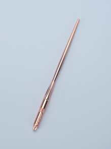 1pc Lightweight 10g Bronze Acrylic Microblading Pen With 3D Textured Non-Slip Grip For Eyebrow Embroidery