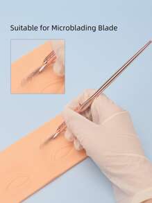 1pc Lightweight 10g Bronze Acrylic Microblading Pen With 3D Textured Non-Slip Grip For Eyebrow Embroidery