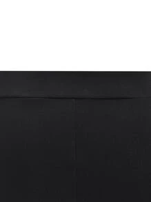 Flirla Plus Solid Flare Leg Trousers - Black - View 5