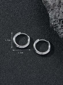 Fashionable E Popular Homens Minimalista Brinco De Argola Aço Inoxidável Para Jóias Presente E Para A Elegante