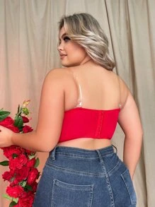 Sujetador con lazo delantero con aro - Rojo - Ver 2