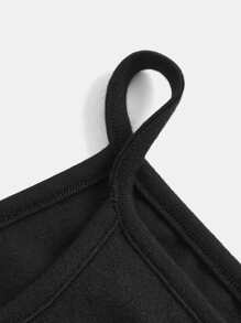 SHEIN BASICS Chất rắn Cami ngọn Cho mùa hè - màu đen - Xem 7