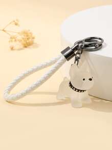 卡通狗吊墜鑰匙圈 - 彩色 - 查看 1