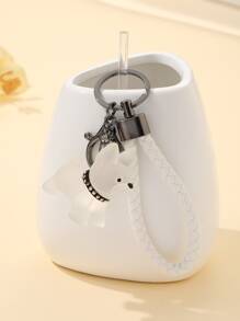 卡通狗吊墜鑰匙圈 - 彩色 - 查看 2