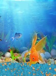 500pcs Glow-in-the-dark Decorative Pebble - Blue - View 3