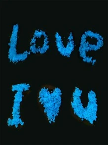 500pcs Glow-in-the-dark Decorative Pebble - Blue - View 5