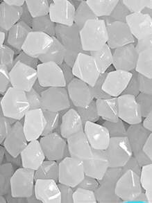 500 piezas guijarro decorativo brillante en oscuro - Blanco - Ver 1