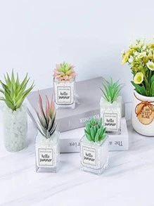 500 piezas guijarro decorativo brillante en oscuro - Blanco - Ver 4