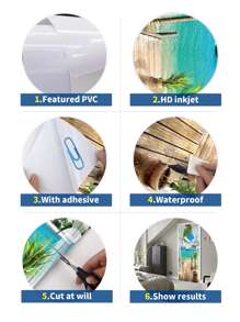 1pc Scenery Pattern Door Sticker, Stickers, Wall Decal, Vinyl Decal For Home Decorations, Spring Decoration Items Refresh Your Home, Rama Decoration Stickers - Multicolor - View 11