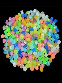 500 piezas guijarro decorativo brillante en oscuro - Multicolor - Ver 5