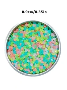 500pcs Glow In The Dark Random Decorative Pebble - Multicolor - View 12