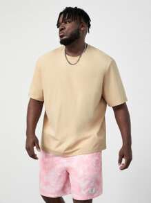 Manfinity Hombres Camiseta con estampado de slogan & de fruta - Albaricoque - Ver 6