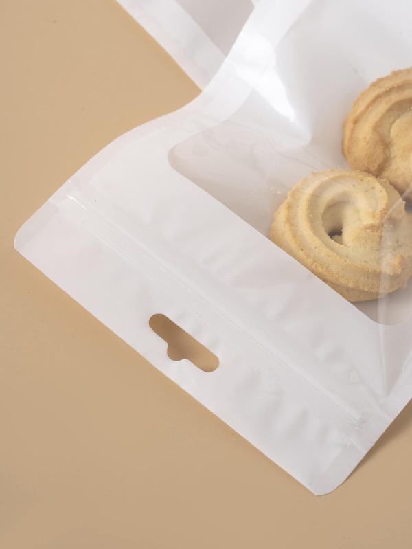 20pcs Clear Packaging Bag, Simple Plastic Cookie Wrapping Bag For