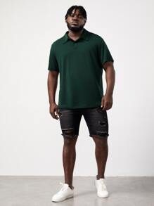 EASEVO Hombres Camisa polo unicolor