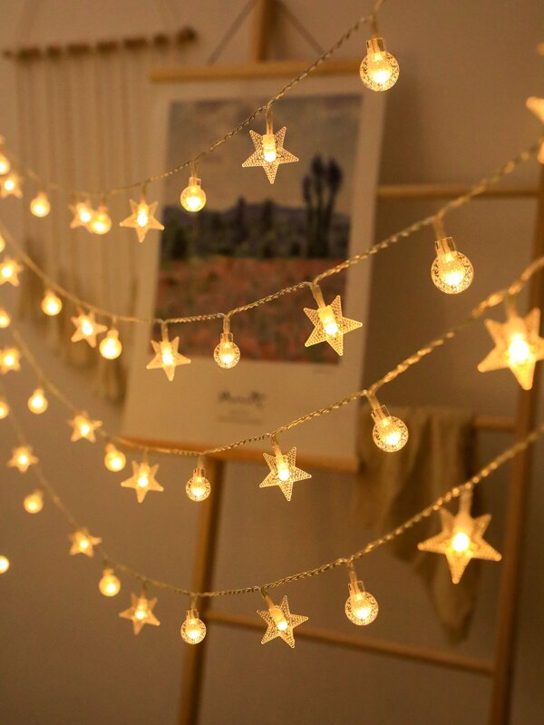 1pc 10/20/30 Led 1.5/3/4.5m Star & Bubble Ball Fairy Lights - Ideal For Room, Birthday, Party, Wedding Decoration, Gift