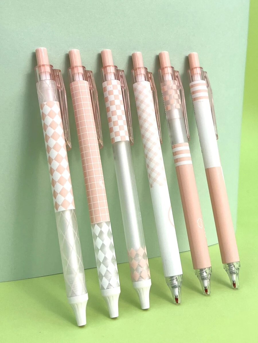 6pcs Cartoon Graphic Gel Pen - Multicolor - View 1