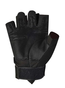 1pair Half-finger Cycling Gloves - Black - View 2
