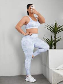 Conjunto deportivo de tie dye de espalda nadador - Multicolor - Ver 1