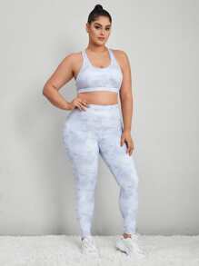 Conjunto deportivo de tie dye de espalda nadador - Multicolor - Ver 3