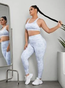 Conjunto deportivo de tie dye de espalda nadador - Multicolor - Ver 4