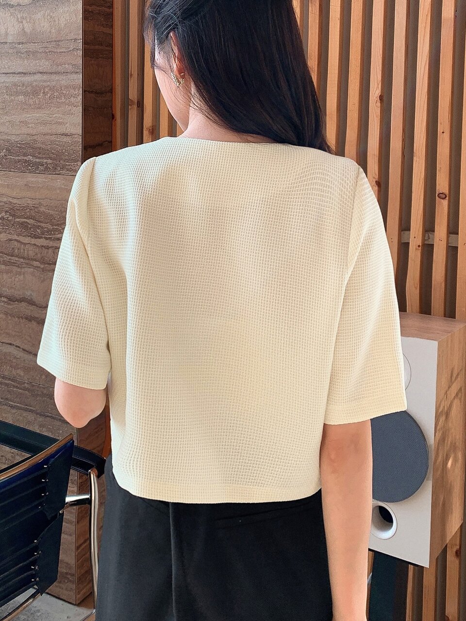 Classic Solid Short Sleeve Shirt, Business Casual, Autumn,Back To School Clothes