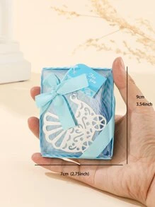 1 chiếc xe đẩy thiết kế hộp quà trang trí tua rua & 1 thẻ quà tặng - Nhiều màu - Xem 3