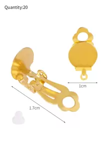 40pcs Minimalist DIY Earrings Accessory - Gold - View 3
