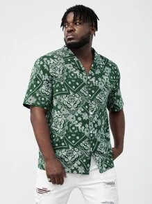 EASEVO Men Plus Paisley Print Shirt - Multicolor - View 1