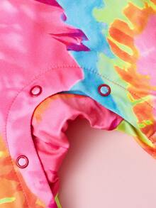 SHEIN 嬰兒紮染單肩連身短褲 - 彩色 - 查看 3