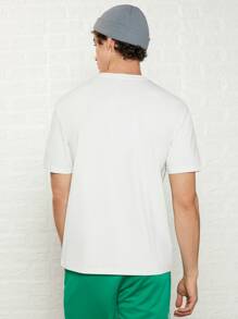 Manfinity Men Slogan Graphic Tee - White - View 2