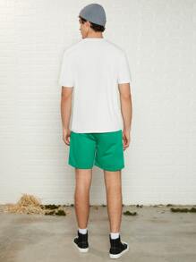 Manfinity Men Slogan Graphic Tee - White - View 4