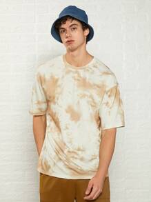 Manfinity Men Tie Dye Drop Shoulder Tee - Multicolor - View 1