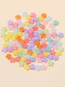 100 顆星星壓克力珠 DIY 珠寶配件 - 彩色 - 查看 3