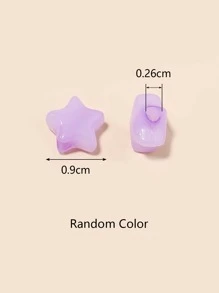 100 顆星星壓克力珠 DIY 珠寶配件 - 彩色 - 查看 4